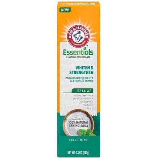 [033200007746] Arm & Hammer Essentials Whiten & Strengthen Fresh Mint Toothpaste 4.3 oz