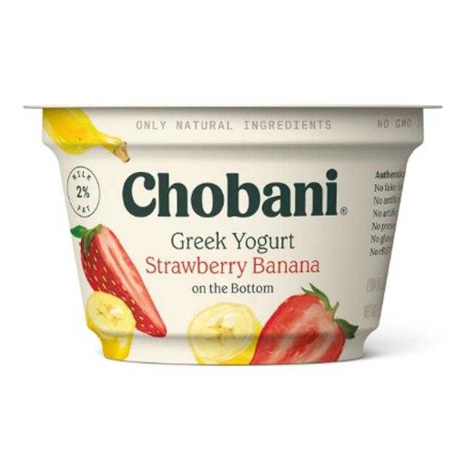 [894700010328] Chobani Greek Yogurt Strawberry Banana 5.3 oz