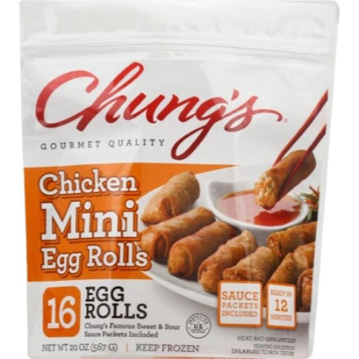 [011251014111] Chung’s Chicken Mini Egg Rolls 16 ct 20 oz