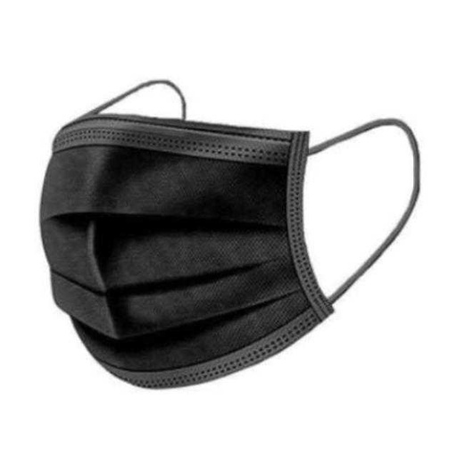 [X0022MRJ8L] Civil 3-ply Disposable Three Layer Protective Mask Black 10 ct