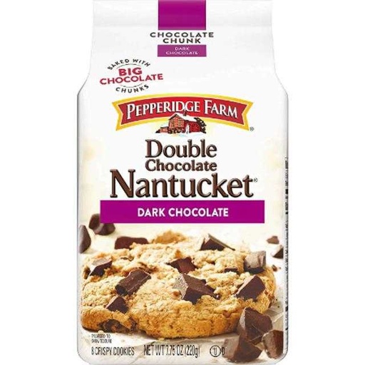 [014100077138] Pepperidge Farm Nantucket Crispy Dark Chocolate Chunk Cookies 7.20 oz