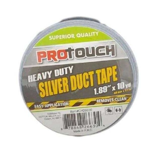 [878848266304] Protouch Heavy Duty Silver Duct Tape 1.89 in x 10 yd