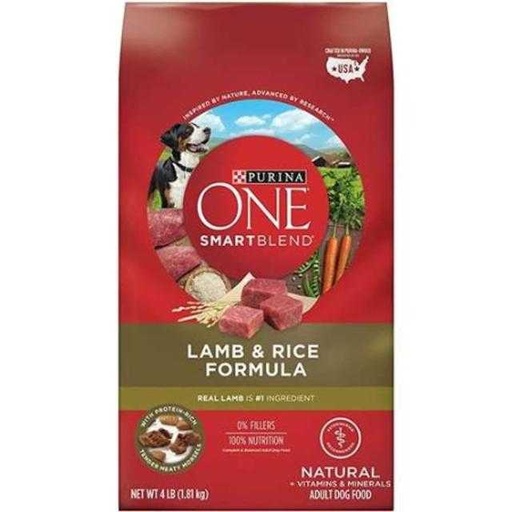 [017800573092] Purina One Lamb & Rice Formula Dog Food 4 lb