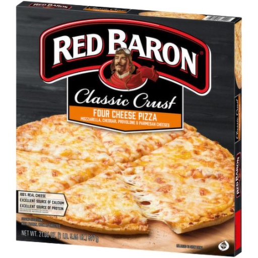 [072180634290] Red Baron Four Cheese Classic Crust Pizza 21.06 oz