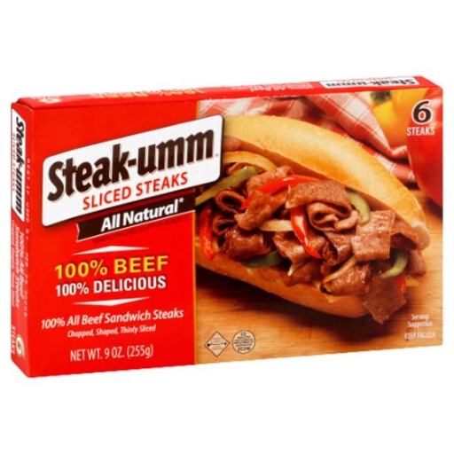 [072545062621] Steak-Umm 100% Beef Sandwich Steaks 6 ct 9 oz