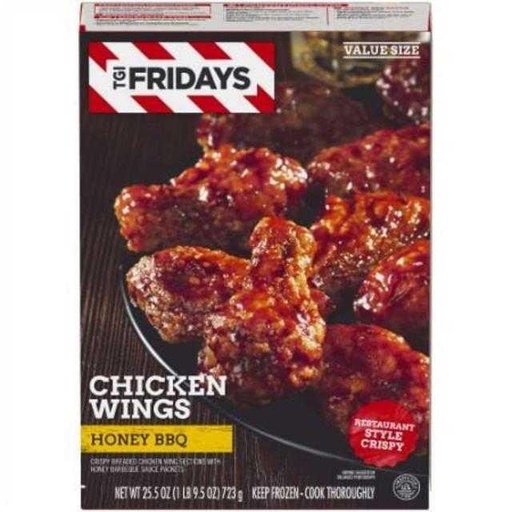 [046704098462] TGI Fridays Chicken Wings Honey BBQ 25.5 oz