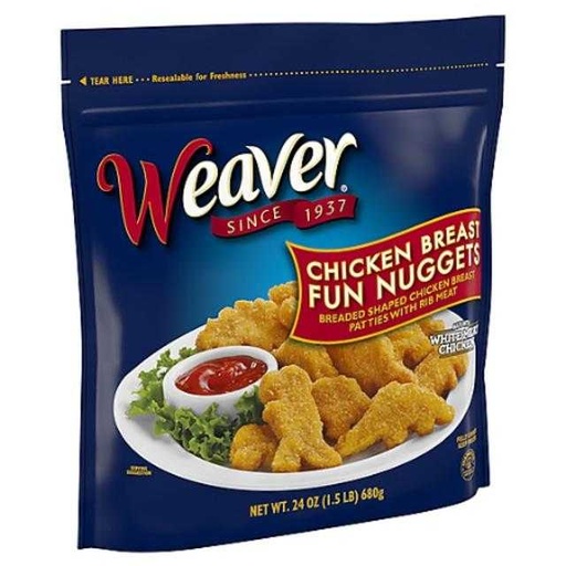 [011200000158] Weaver Chicken Breast Nuggets 24 oz