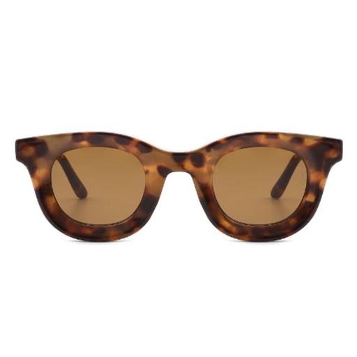 [00000239] Women's Classic Retro Round Vintage Cat Eye Fashion Sunglasses - Dark Brown (S1193)