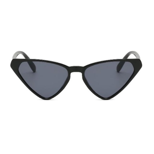 [00000234] Women's Retro Vintage High Pointed Cat Eye Fashion Sunglasses - Black (S1110-C1)