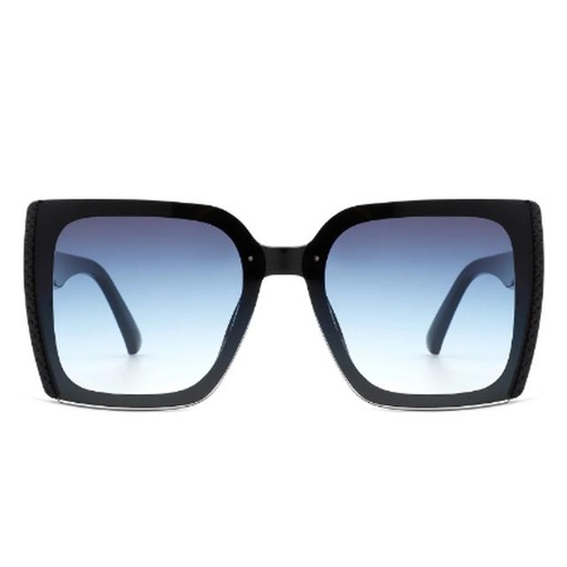 [00000244] Women's Square Flat Top Chic Tinted Oversize Fashion Sunglasses - Light Blue (S2111)