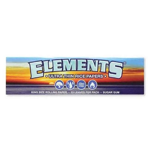 [716165177777] Elements Ultra Thin Rice Papers King Size 33 ct
