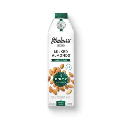 [018944001021] Elmhurst Almond Milk Unsweetened 32 oz