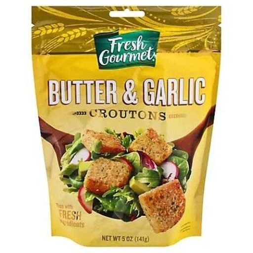 [787359100185] Fresh Gourmet Croutons Butter & Garlic 5 oz