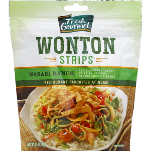 [787359175022] Fresh Gourmet Wonton Strips Wasabi Ranch 3.5 oz