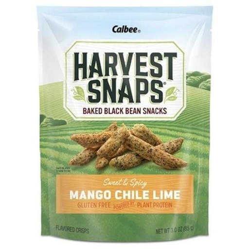 [071146002319] Harvest Snaps Baked Black Bean Snacks Mango Chile Lime 3 oz