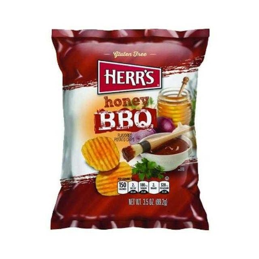 [072600001626] Herr's Honey BBQ Potato Chips 3.5 oz