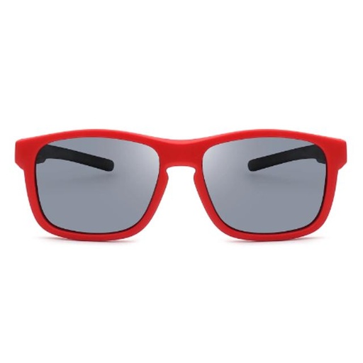 [00000265] Kids Classic Polarized Rectangle Sunglasses - Red (HKP1006)