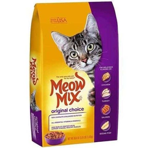 [829274513753] Meow Mix Original Bag Cat Food 3.15 lb