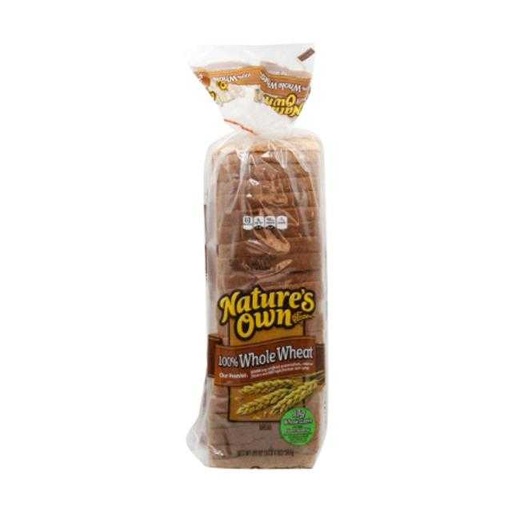 [072250037129] Nature's Own 100% Whole Wheat Bread 20 oz
