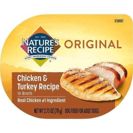 [730521522032] Nature's Recipe Original Chicken & Turkey Recipe Dog Food 2.75 oz