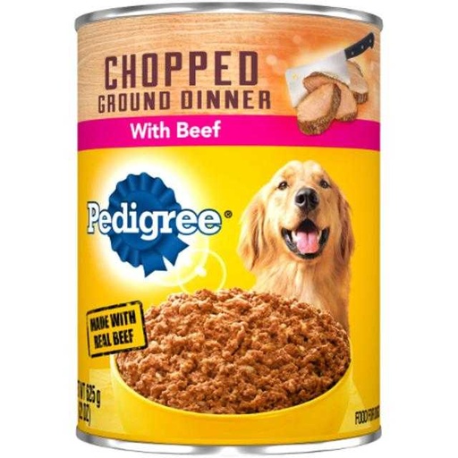 [023100010069] Pedigree Chopped Ground Dinner with Beef Dog Food 625 g