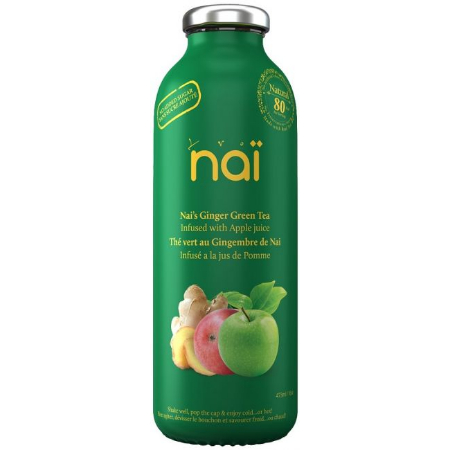 [9506000113333] Nai's Ginger Green Tea Infused with Apple Juice 16 oz