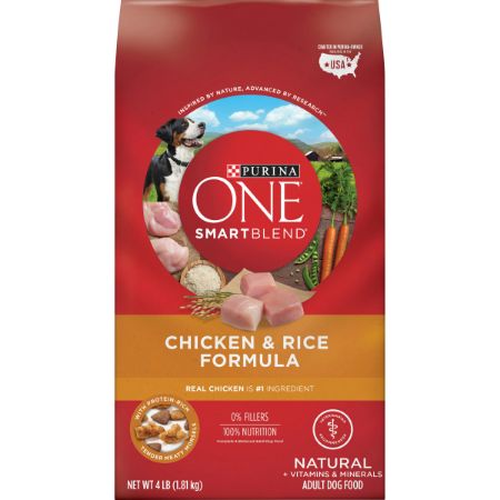 [017800475556] Purina One Chicken & Rice Formula Dog Food 4 lb