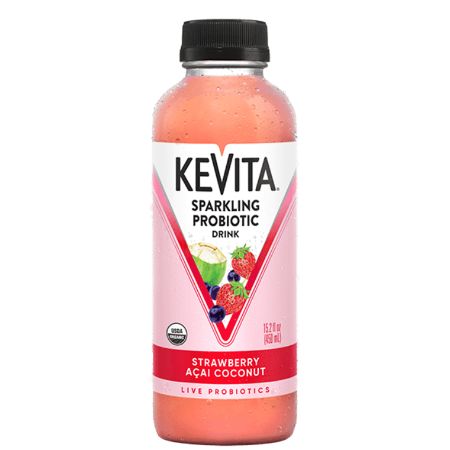 [853311003051] KeVita Master Brew Kombucha Strawberry Acai Coconut 15.2 oz