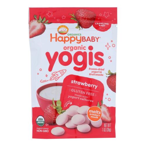 [852697001477] Happy Baby Organic Greek Yogis Strawberry (Crawling) 1 oz