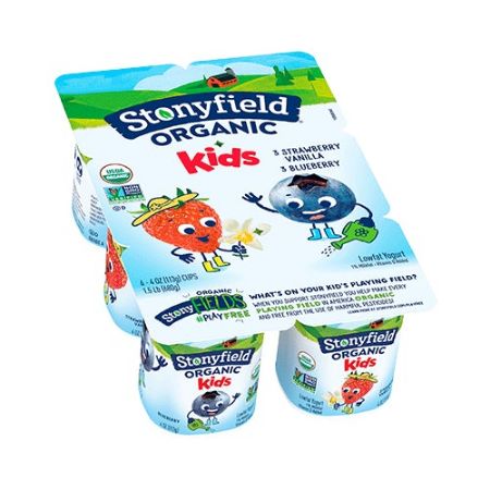 [052159090043] Stonyfield Organic Kids Yogurt With Strawberry & Blueberry 6 ct 4 oz