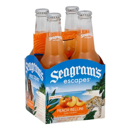 [080432802281] Seagram's Escapes Peach Bellini 4 pk 11.2 oz