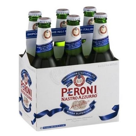[181954000022] Peroni Nastro Azzurro Beer 6 pk 11.2 oz