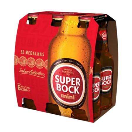 [5601164112308] Super Bock Mini Beer 6 pk 250 ml