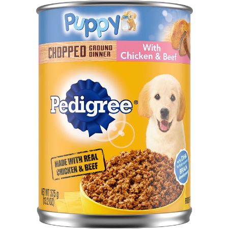 [023100013015] Pedigree Puppy Chopped Ground Dinner with Chicken and Beef 375 g