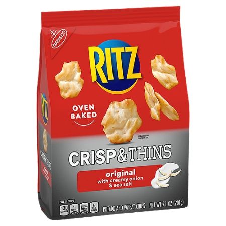 [044000050412] Nabisco Ritz Crip & Thins Original With Creamy Onion & Sea Salt 7.1 oz