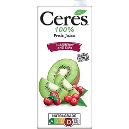 [6001240100288] Ceres 100% Fruit Cranberry and Kiwi 1 L