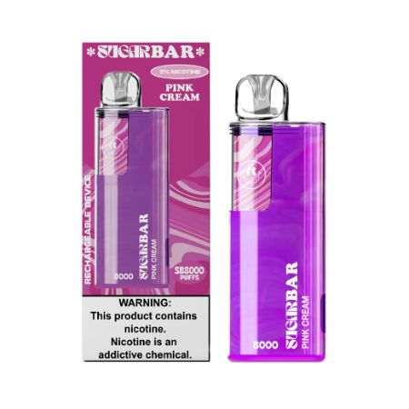 [661631263761] SugarBar Pink Cream 8000 Puffs (Rechargeable)