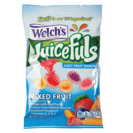 [034856040514] Welch's Juicefuls Mixed Fruit Snacks 4 oz