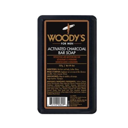 Woody’s Activated Charcoal Bar Soap 8 oz
