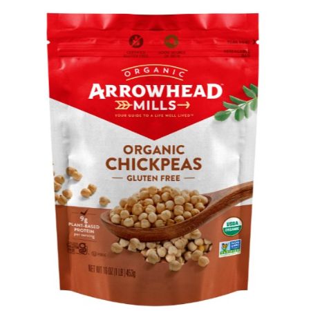 Arrowhead Organic Chickpeas Gluten Free 16 oz