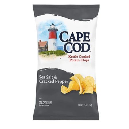 Cape COD Kettle Cooked Potato Chips Sea Salt and Cracked Pepper 5 oz