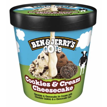Ben & Jerry's Cookies & Cream Cheesecake Core Pint 16 oz