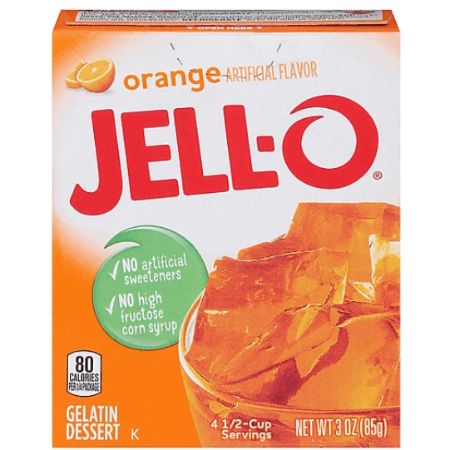 Jell-O Gelatin Dessert Orange Flavor 3 oz
