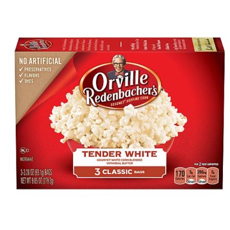 Orville Popcorn Tender White 3 ct 3.28 oz