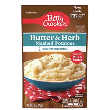 Betty Crocker Mashed Potatoes Butter Herb 4 oz