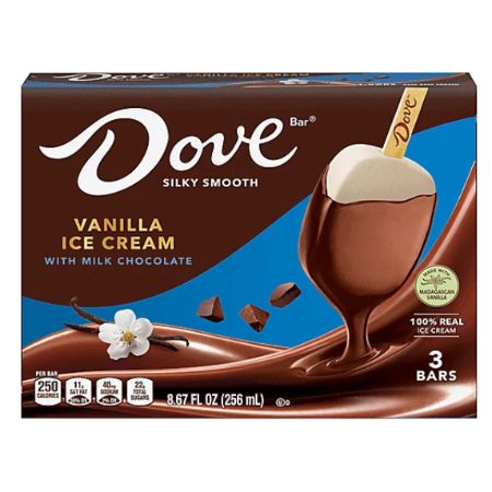 Dove Vanilla Milk Chocolate Ice Cream Bars 8.67 oz 3 ct
