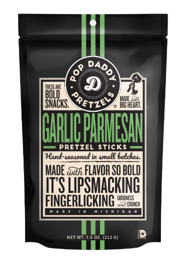 Pop Daddy Garlic Parmesan Pretzel Sticks 7.5 oz
