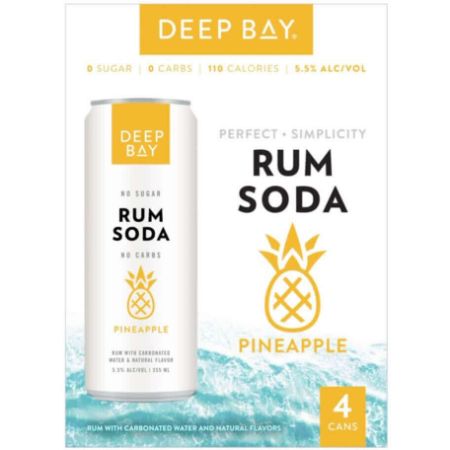 Deep Bay Spirits Rum Soda Pineapple 4 ct