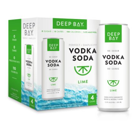 Deep Bay Spirits Vodka Soda Lime 4 ct