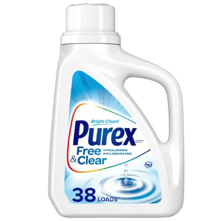 Purex Free & Clear Hypoallergenic, Dye and Perfume Free Liquid Detergent 50 oz